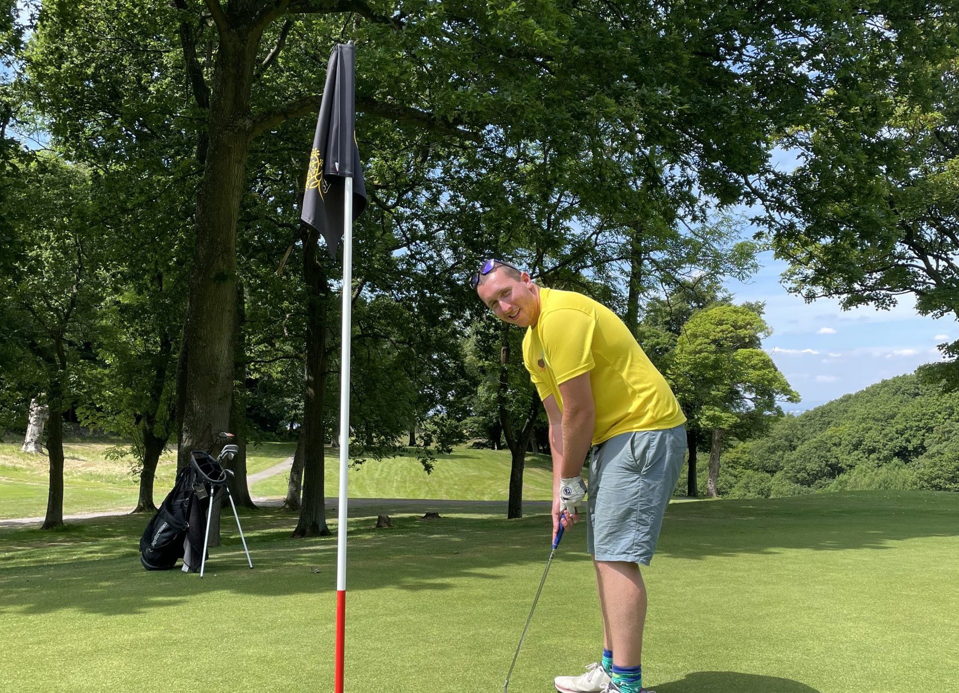 Firefighter Adam Davies takes on golf challenge