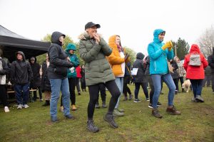 Starlight Walk participants getting warmed up