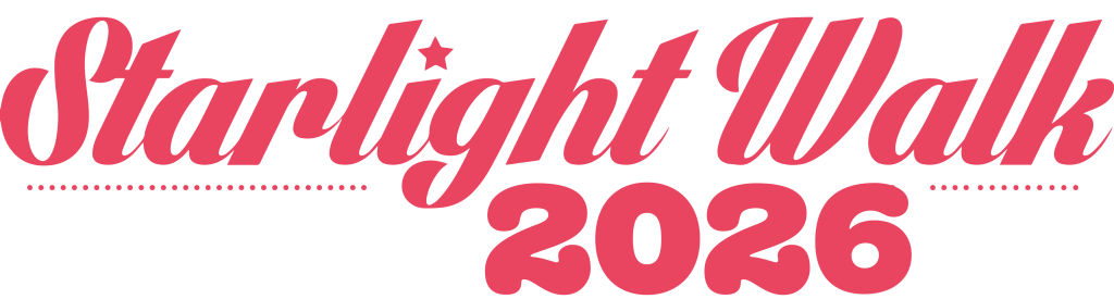 Pink wording saying Starlight Walk 2026