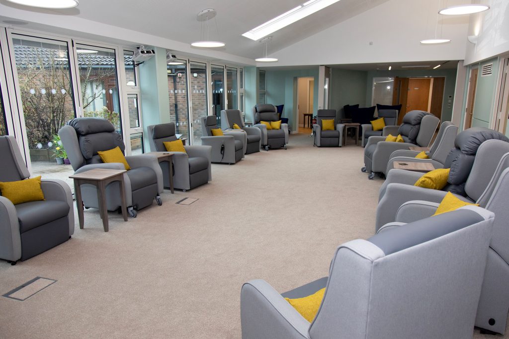 A photo of the sunflower room full of comfy chairs