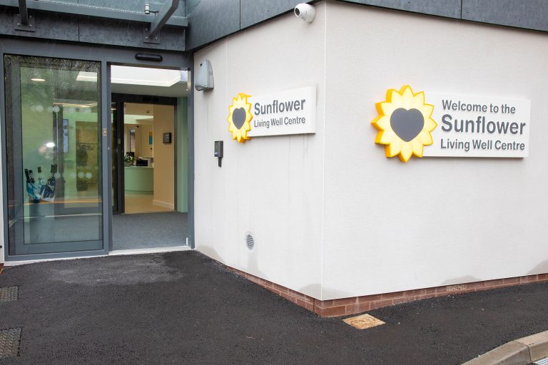 A photo of the entrance to the sunflower living well centre
