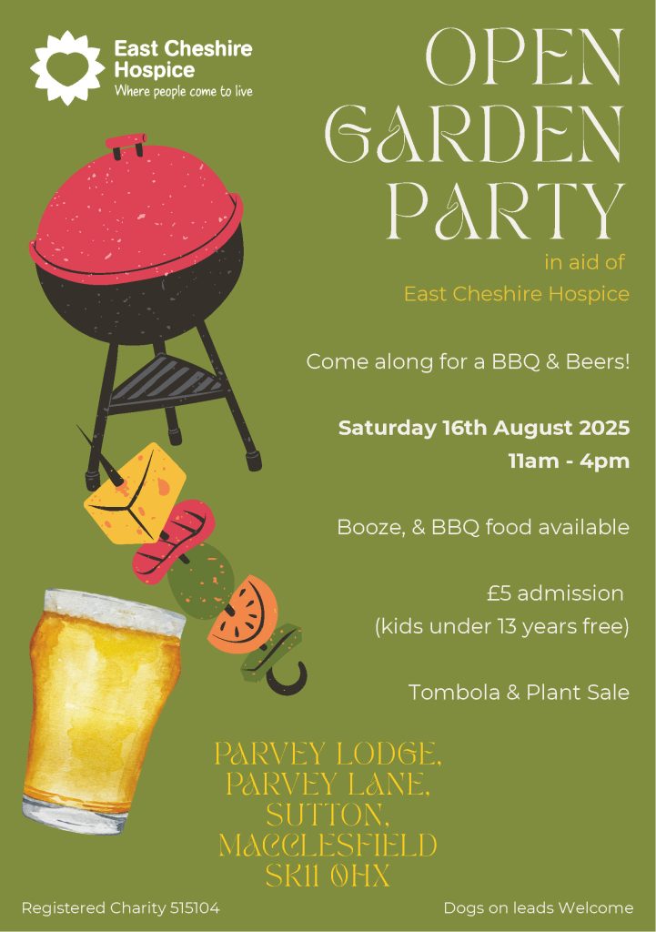 Poster with information about the open garden event
