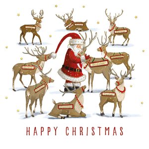 Santa Feeding the Reindeer