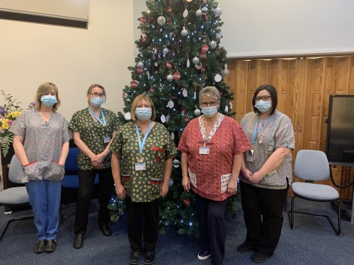 Nurses in Christmas Scrubs